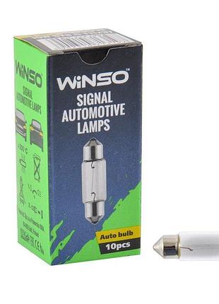 Лампа розжарювання winso 12v c10w 10w sv8.5 t11x37, 10шт