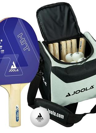 Набор для настольного тенниса joola bag set hit (14 ракеток, 30 мячей) 54839