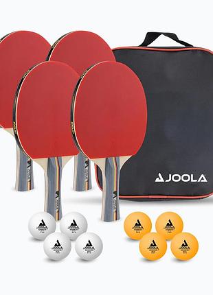 Набор для настольного тенниса joola team school set (4 ракетки+8 мячиков)