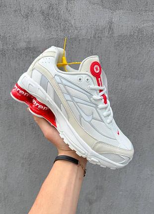 Supreme x nike shox ride 2 sp white/beige