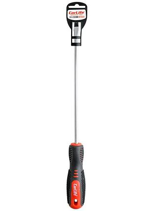 Отвертка carlife шлицевая sl6x200mm, cr-v 6150
