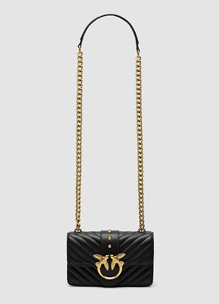 💎 pinko mini love bag one simply puff black/gold 21 х 12 х 7 см