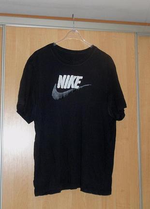 Чёрная футболка/тишка nike tee t-shirt under ck era big logo swoosh original xl-xxl(2xl)-3xl jordan nb champion