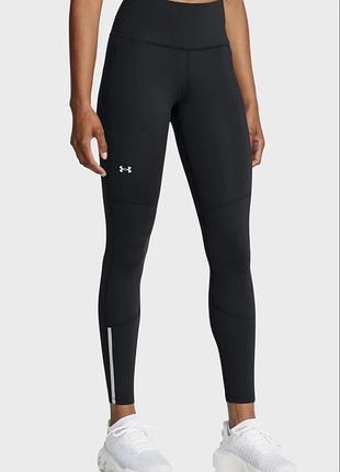 Жіночі чорні тайтси under armour, легінси для тренувань андер армор, лосины черные under armour женские