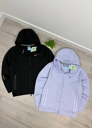 Nike tech fleece nocta чоловіче худі на блискавці | суп худі найк теч фліс носа чорна/фіолетова l, чорний