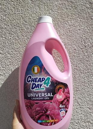 Універсальний гель для прання cheap4day imperial peony 3.840 л, 128 прань, парфумований
