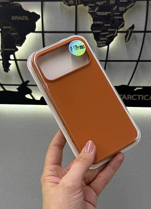 Чехол silicone case чехол с микрофиброй для iphone 17 pro max, чехол-накладка для айфон 17 pro max (оранжевый)