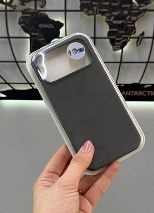 Чохол silicone case чохол з мікрофіброю для iphone 17 pro max,чохол-накладка для айфон 17 pro max (сірий)