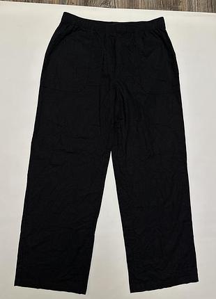 Базовые широкие свободные льняные брюки zara
