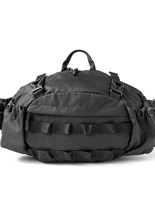 Большая бананка черная oxford 1000d gigant black 16l через плечо сумка поясная 39х25х16 см тактическая