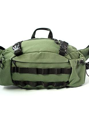Большая бананка зеленая oxford 1000d gigant green 16l через плечо сумка поясная 39х25х16 см тактическая