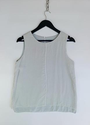 Шелковый топ all saints x massimo dutti silk vest/из шелка/кофта/безрукавка/майка/шелковая/шелк/премиум/мятный/оригинал/блуза