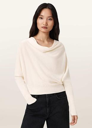 All saints ridley crop jumper кофта из шерсти и кашемира,р.м