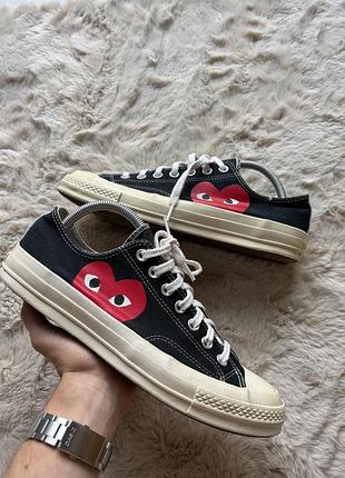Чоловічі кросівки comme des garcons play x converse chuck 70 low розмір 42,5 eu | 9 us | 27,5 см