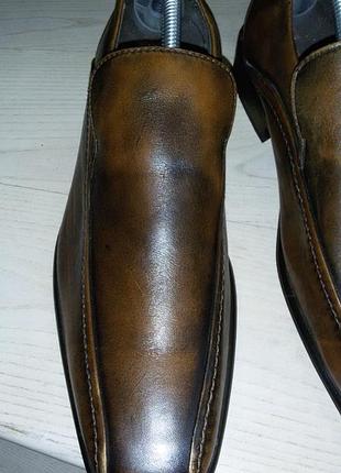 Marks&amp;spencer(британия) - коричневые кожаные туфли-лоферы р 44-44,5 (43 1/2 eur,10sk)