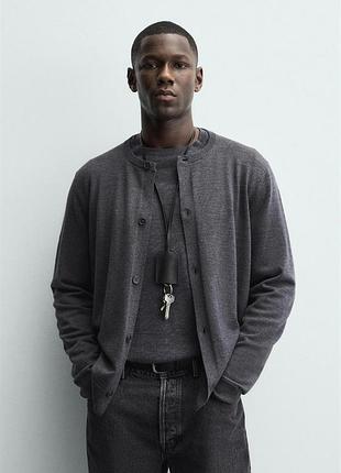 Zara чудовий чоловічий кардиган з вовни р.l