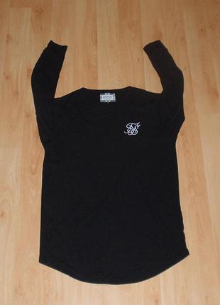 Чёрная мужская кофта/лонгслив siksilk longsleeve black viscose under era dry original термокофта nike x jordan