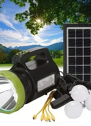 Портативная солнечная станция solar power light system at-9022 + 3 лампочки