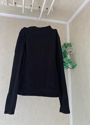 Чорний лонгслів zara