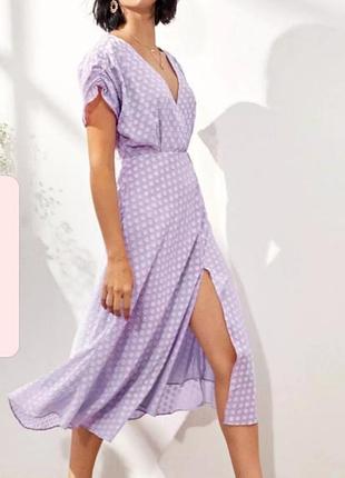 Платье длинное легкое shein с разрезом на ноге