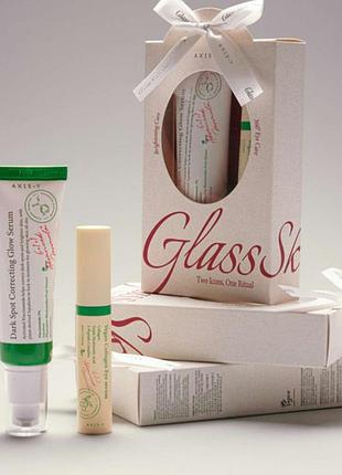 Набір для сяйва та зволоження шкіри axis-y glass skin duo set (glow serum + eye serum) оригінал