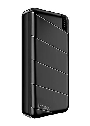Портативний зарядний пристрій (повербанк) kakusiga ksc-1086 20000mah (2usb/usb-c/micro/22.5w)- чорний