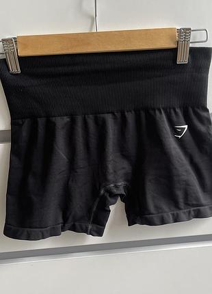 Спортивні безшовні шорти gymshark vital seamless чорні xs оригінал велосипедки фітнес пушап