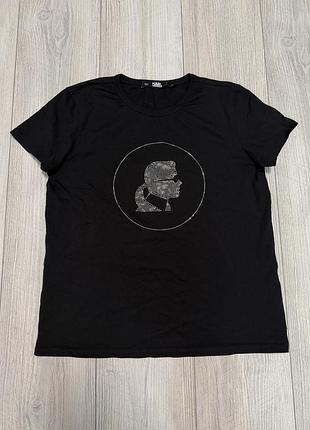 Жіноча футболка karl lagerfeld profile-print t-shirt
