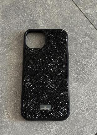 Чохол swarovski зі стразами на iphone 13, чорний