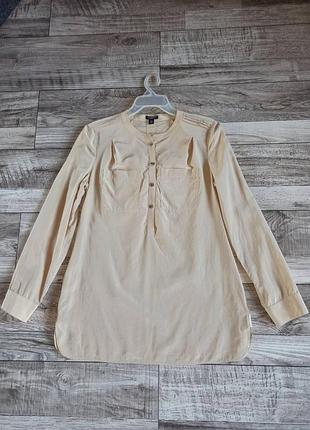 Шелковая блуза ann taylor (100% silk), размер 4p (s)