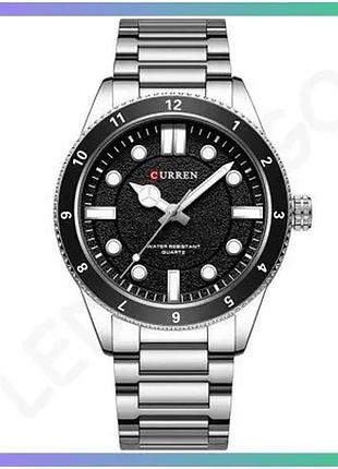 Часовой механизм curren 8450 silver-black кварцевые мужские часы с металлическим браслетом водонепрони sku_aber_1008-0443