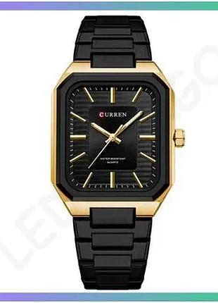 Часовой механизм curren 8457 gold-black кварцевые мужские часы с водонепроницаемостью 30м и мінеральны sku_aber_1008-0469