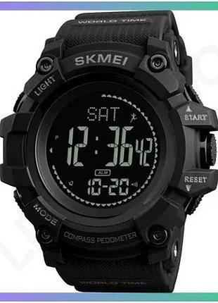 Часы skmei 1356bk черные с компасом водонепроницаемые электронные спортивные для мужчин sku_aber_1080-0838