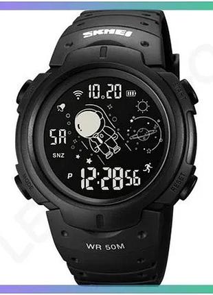 Часы skmei 1820bk черные электронные водонепроницаемые для мужчин с будильником и секундомером sku_aber_1080-0852