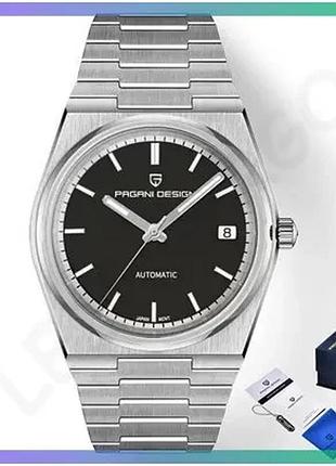 Ч men's watch pagani design pd-1753 silver-black механические нержавеющая сталь для повседневного ноше sku_aber_1138-0042