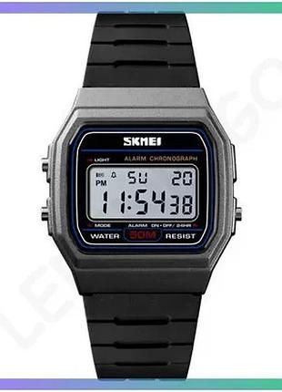 Спортивные часы skmei 1412tn titanium водонепроницаемые с будильником и секундомером для женщин черные sku_aber_1080-1407
