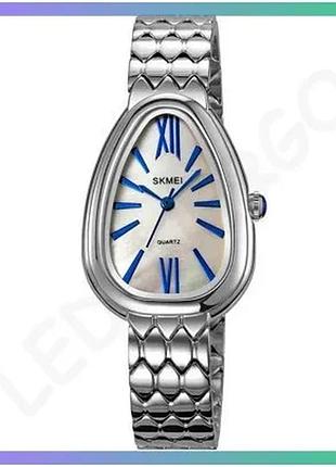 Женские часы skmei 2332si silver кварцевые с римскими цифрами водонепроницаемые 26 мм стильные часы sku_aber_1080-2792