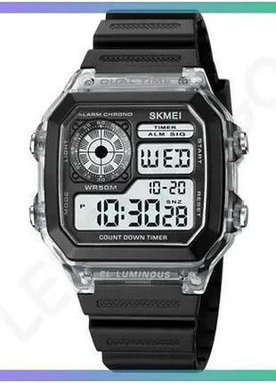 Спортивні годинники skmei 1998wt водонепроникні 50м з будильником секундомір для чоловіків жінок унісе sku_aber_1080-1076
