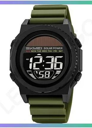 Спортивні годинники skmei 2358ag army green кварцеві з будильником хронографом для чоловіків водонепро sku_aber_1080-2796