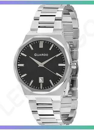 Ч men's watch guardo 41 мм кварцевые классические с нержавеющей стали водонепроницаемые серебристые sku_aber_1160-0035