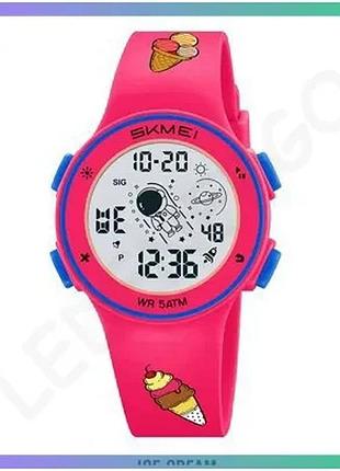 Годинник skmei 2267ic ice cream для дівчаток рожевий водонепроникний 50м хронограф будильник sku_aber_1080-2633