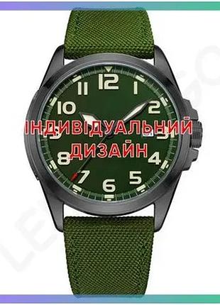 Часовник awarder 040 army green-black механический мужской с сапфировым стеклом и водонепроницаемостью sku_aber_1202-0215