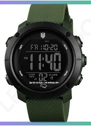 Спортивные часы awarder 032 army green-black электронные для мужчин с будильником и секундомером sku_aber_1202-0039