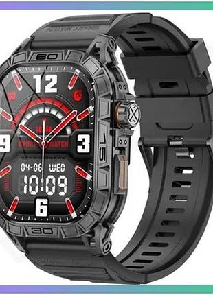 Розумний годинник modfit navi compass ultra black з пульсометром для чоловіків спортивний електронний sku_aber_1077-0303