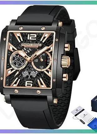 Годинник pagani design pd-1725 black-black кварцовий чорний чоловічий з хронографом і календарем для а sku_aber_1138-0021