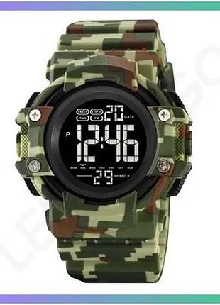 Часы skmei 2195cmgn камуфляжные электронные мужские с будильником и секундомером для спорта sku_aber_1080-2321