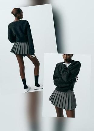 Юбка шорты плиссе zara
