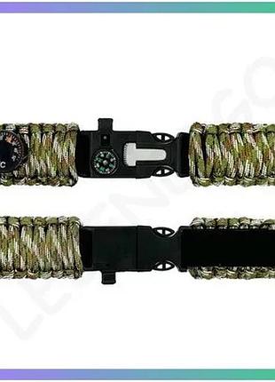 Паракордовый ремень patriot camo green 22,5 см стильный универсальный для мужчин и женщин камуфляжный sku_aber_1051-0598