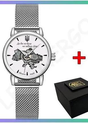 Годинник awarder 028l silver-white механічний 42 мм водонепроникний для жінок з нержавіючої сталі sku_aber_1202-0454