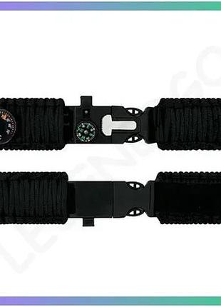 Паракордовый ремень patriot black 25,5 см для мужчин женщин унисекс классический черный sku_aber_1051-0596